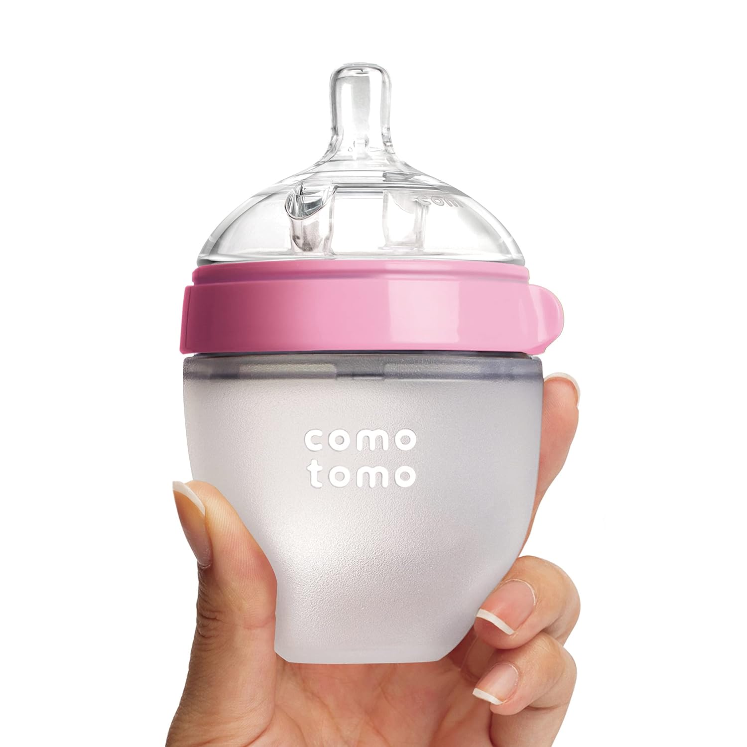 Comotomo Natural Feel Baby Bottle, Pink