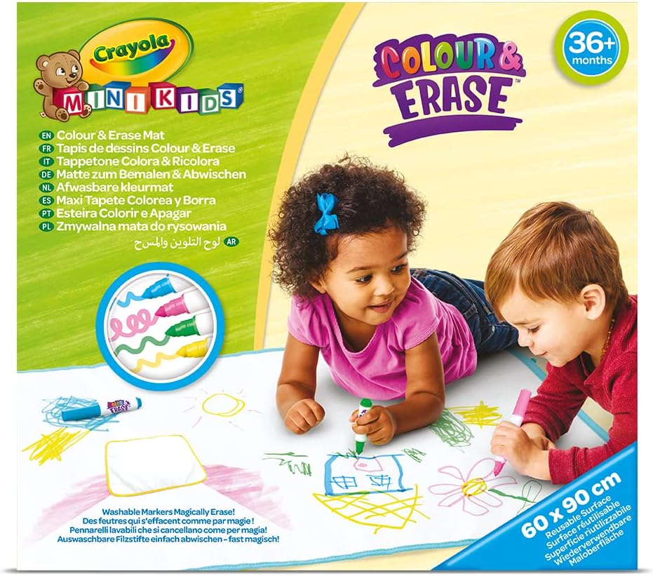 Crayola Mini Kids - Paint and Colour Rug, Maxi Surface Reusable for Drawing and Colouring