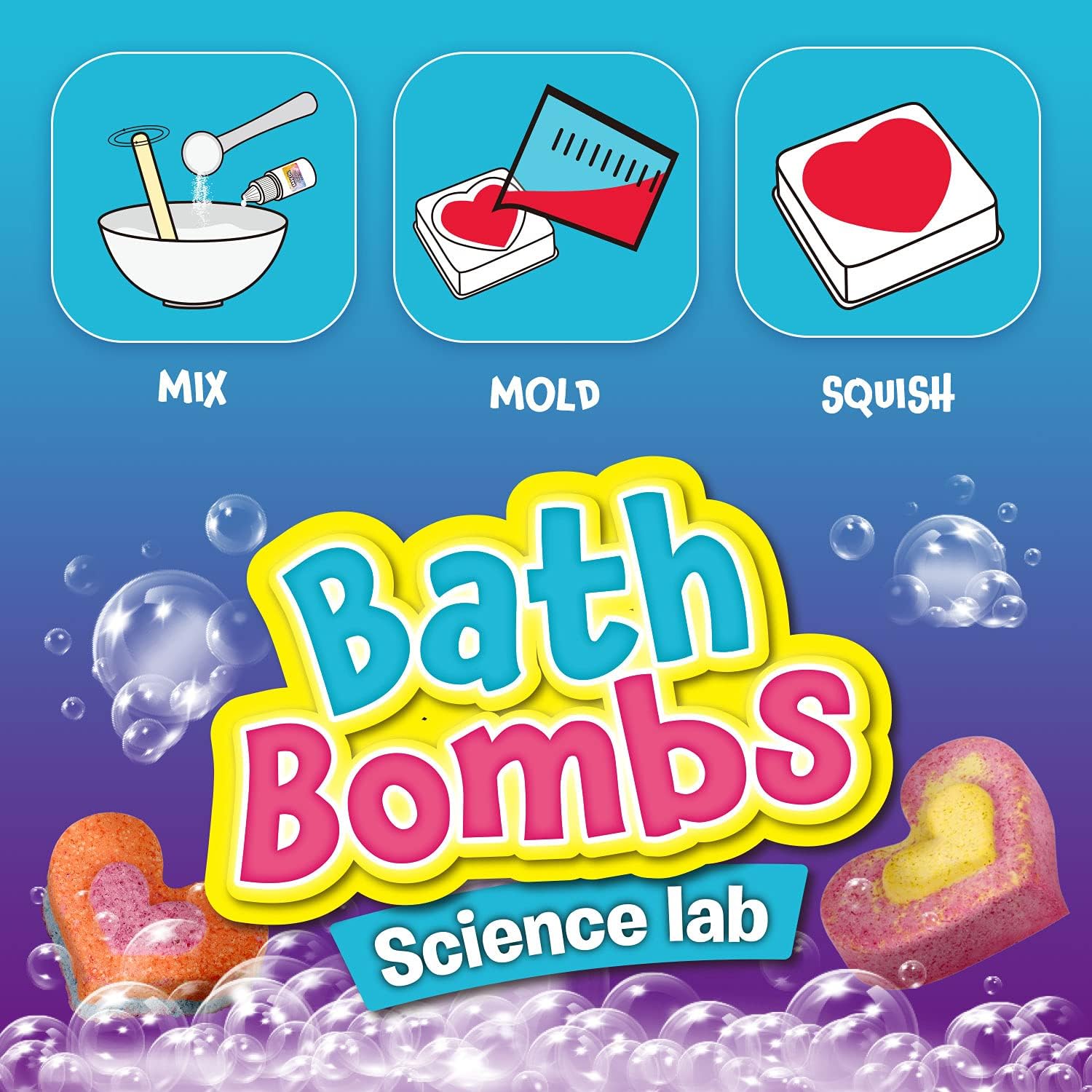 مختبر علوم قنابل الاستحمام من إيدومان، لعبة DIY للأطفال EDM074، 8+