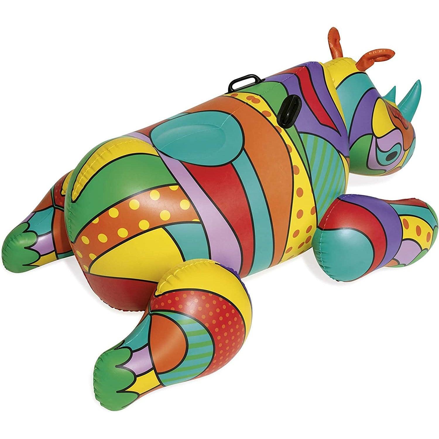 Bestway 41116 Pool Lake Inflatable Summer Party Ride-On Float w/Heavy-Duty Handles - Rhino - BumbleToys - 5-7 Years, Eagle Plus, Floaters, Girls, Sand Toys Pools & Inflatables