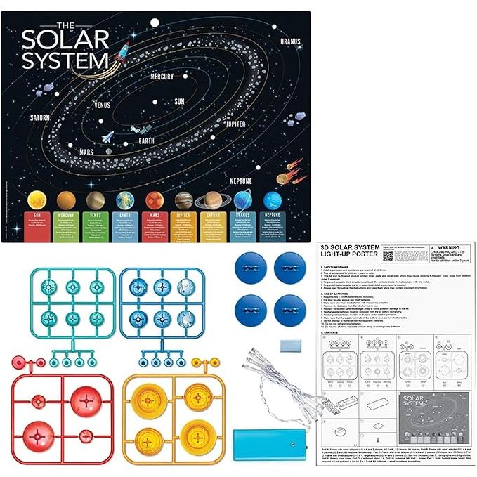 4M - KidzLabs - 3D Solar System Light-up Poster