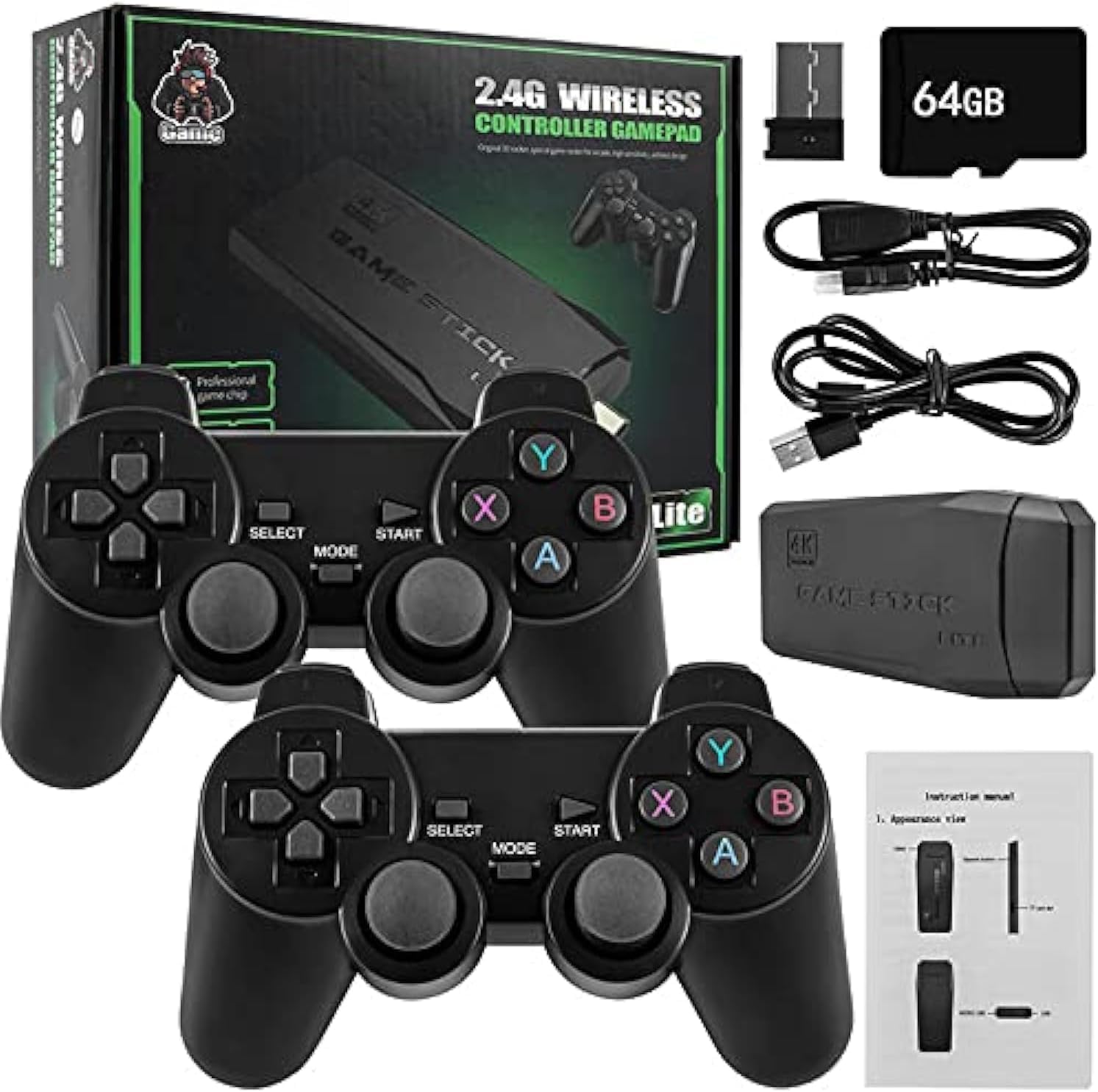 Wireless Game Console 2 Wireless+ TV Console 2.4 HD Input 4K 5000+ Games