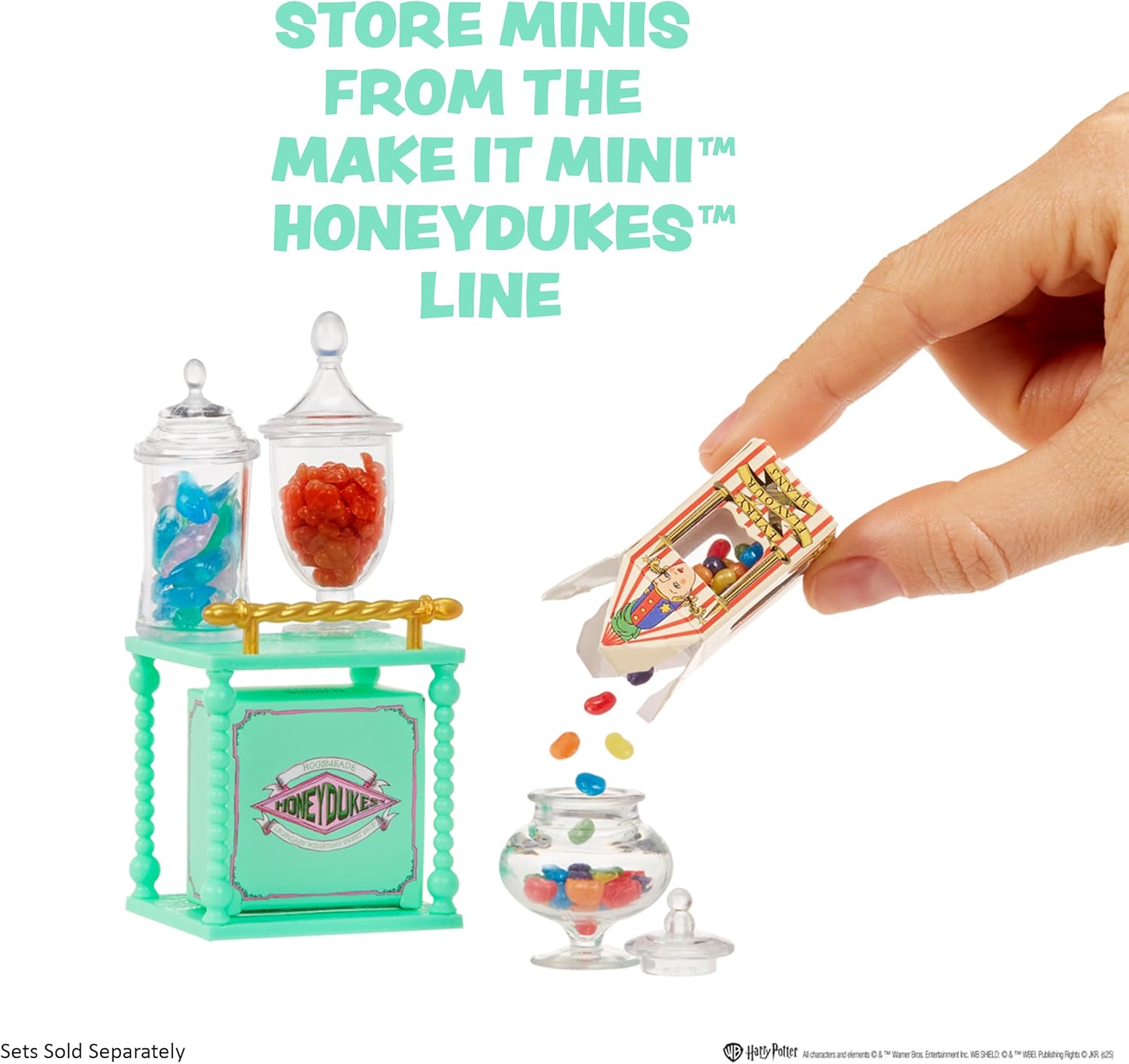 MGA's Miniverse Make It Mini Honeydukes Trolley Harry Potter Mini Collectibles, 50+ Pieces, DIY, Resin Play, Replica Food, NOT Edible, Collectors, 8+