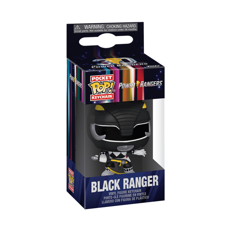 Funko Keychain Power Rangers  - Black Ranger (30TH ANNIVERSARY)