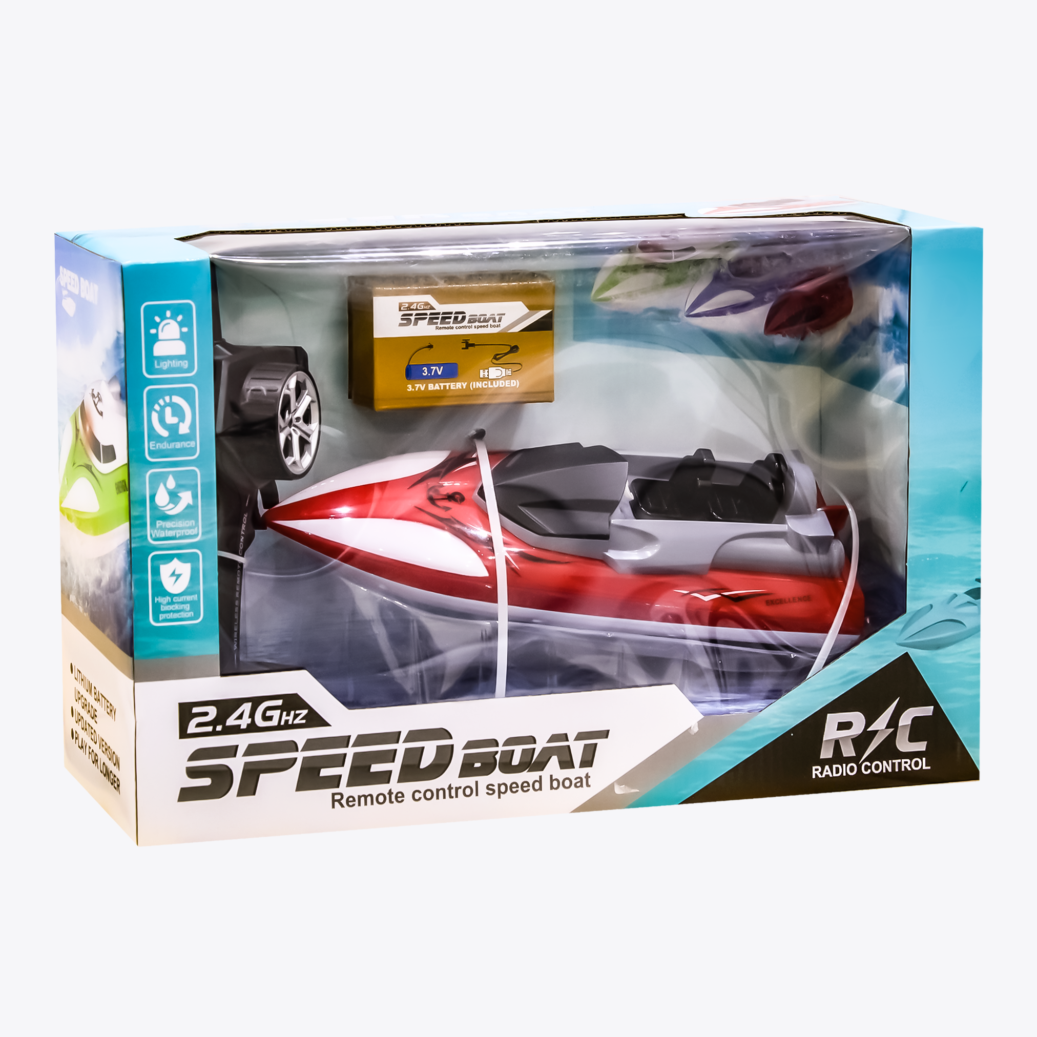 Speed Boat Remote Control Speed Boat 2.4 Ghz RC Boat for Pools and Lakes