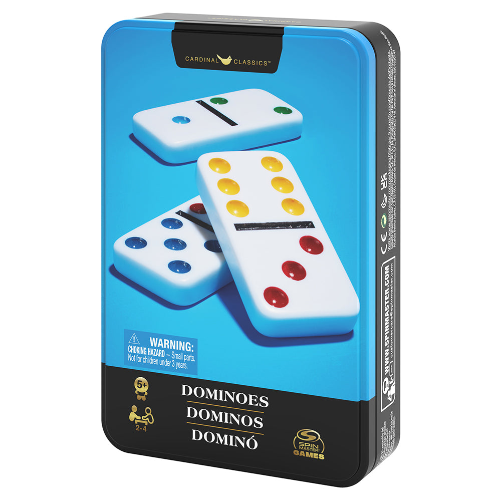لعبة سبين ماستر مزدوجة 6 قطع دومينو في صندوق من الصفيح