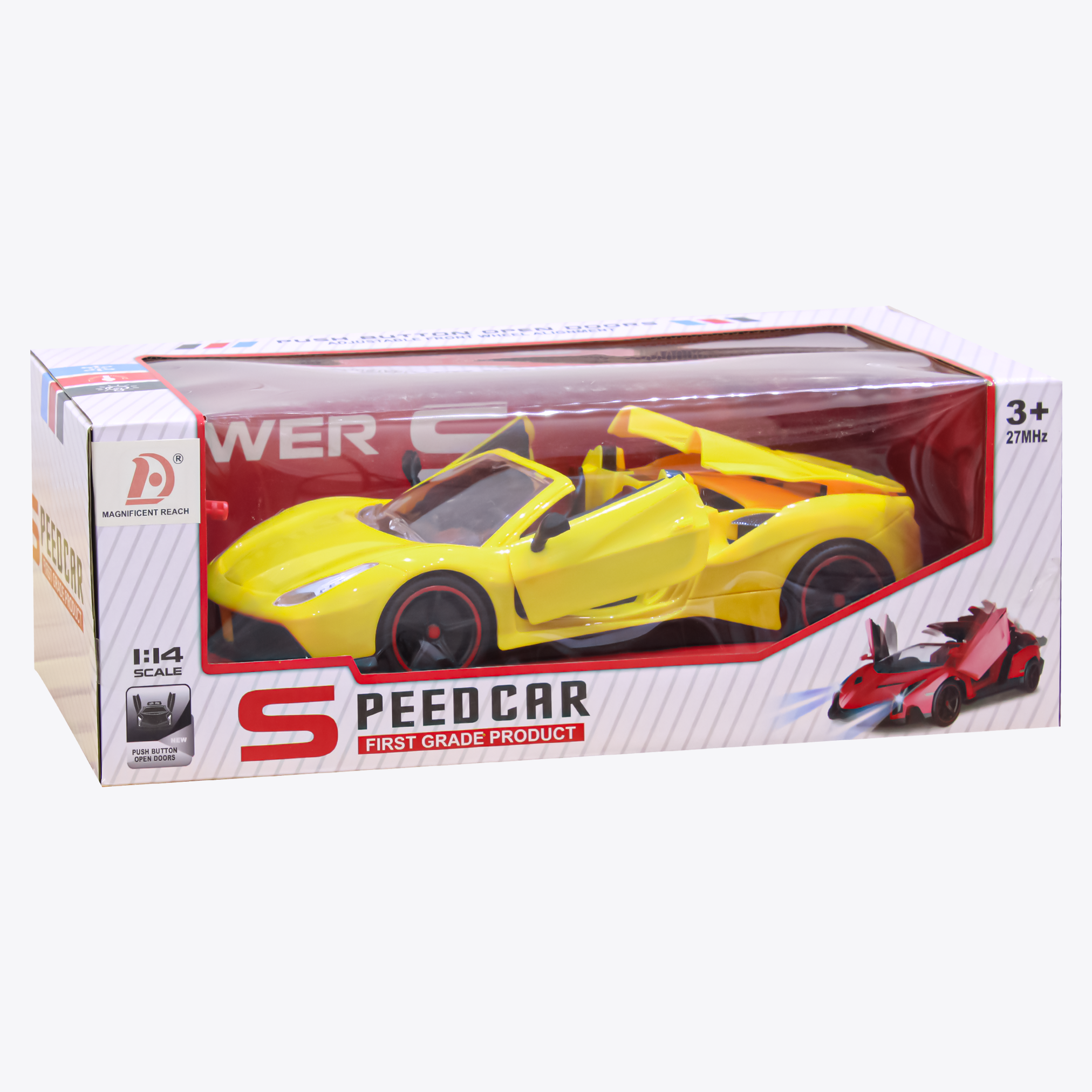 Speed Car Remote Control Open Door - Yellow