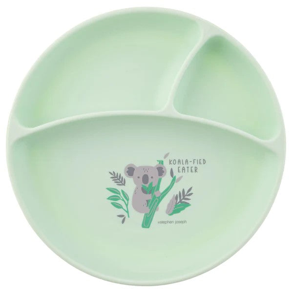 Stephen Joseph Silicone Divided Toddler Plate – Koala