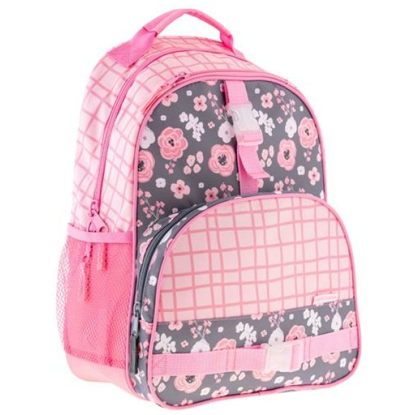 Stephen Joseph All Over Print School Backpack – Charcoal Flower, 40cm