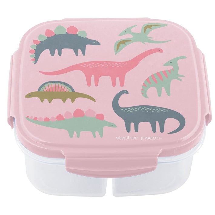 Stephen Joseph Snack Box with Built-In Ice Pack – Pink Dino