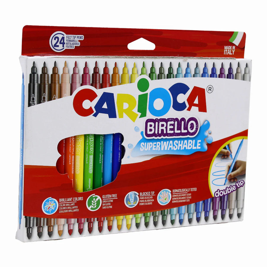 Carioca Birello Double Tip Coloring Pens – 24 Colors