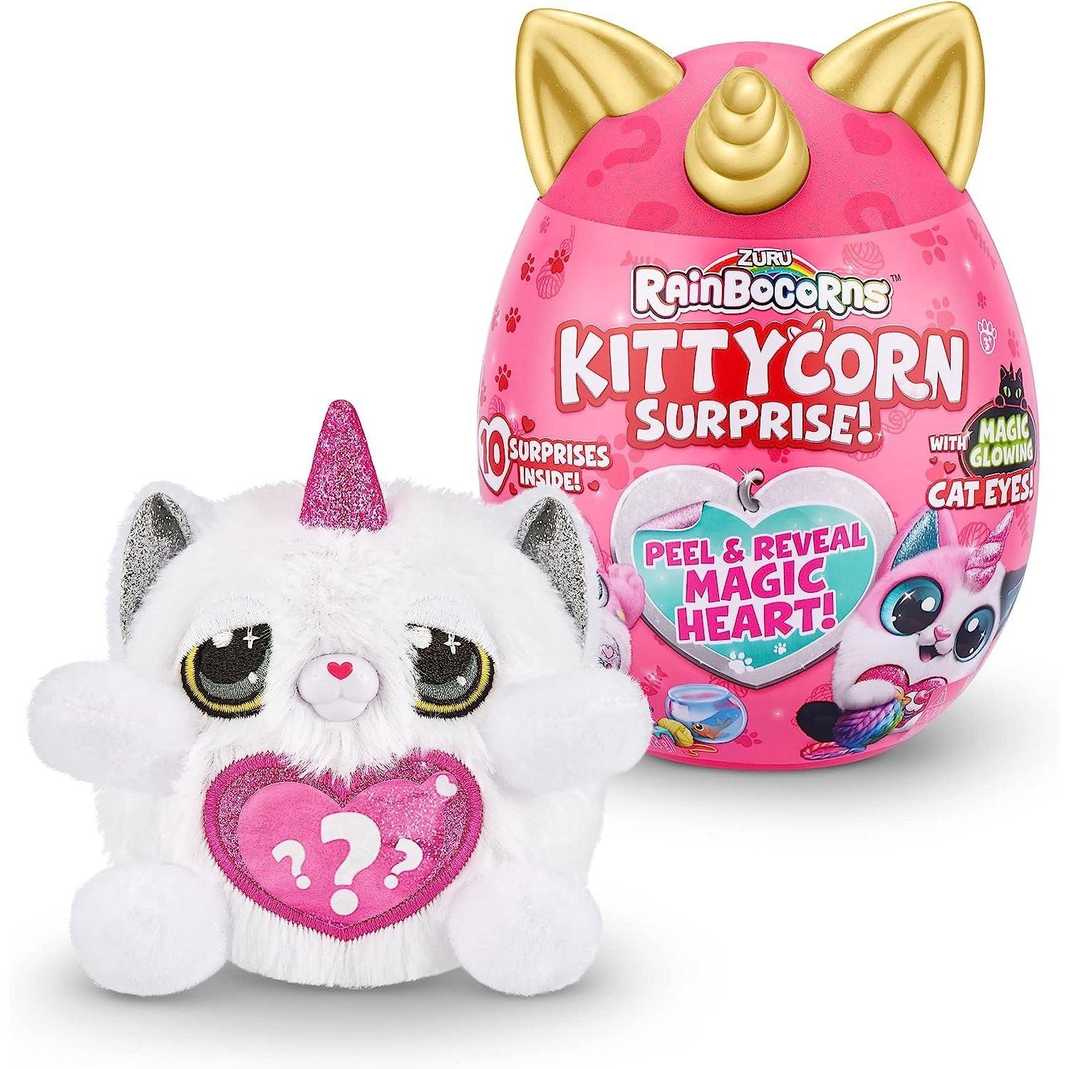Rainbocorns Kittycorn Surprise Series 1 (Chinchilla Cat) Collectible Plush Stuffed Animal, Surprise Egg, Sticker Pack, Jelly Slime Poop 9259H - BumbleToys - 5-7 Years, Fashion Dolls & Accessories, Girls