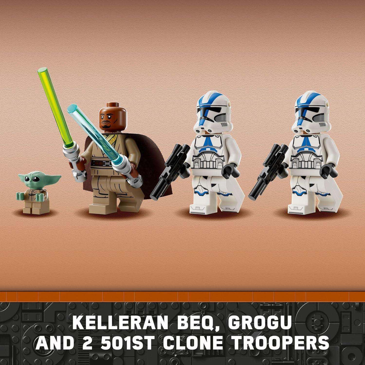 LEGO Star Wars BARC Speeder Escape, Mandalorian Toy Building Set for Kids, May The 4th Be with You Decoration with Kelleran Beq and Grogu, Star Wars Toy for Boys, Girls and Fans Ages 8 and Up, 75378