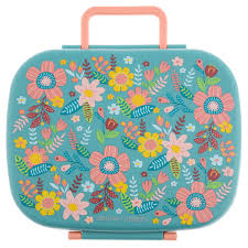 Stephen Joseph Bento Box with Removable Tray – Turquoise Floral, 700ml