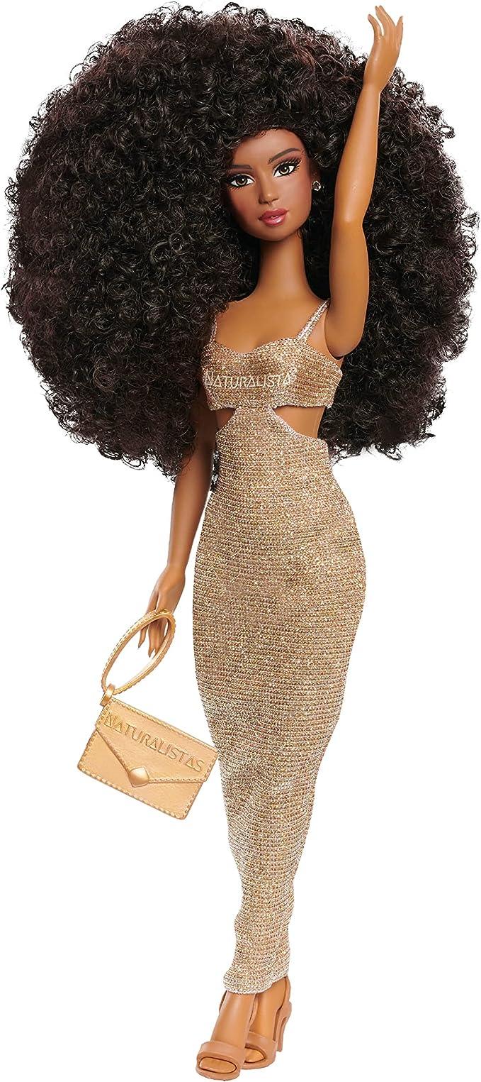 Naturalistas 11-inch Fashion Doll Dayna and Accessories, Dark Brown Hair, Brown Eyes, Pretend Play, Kids Toys for Ages 3 Up