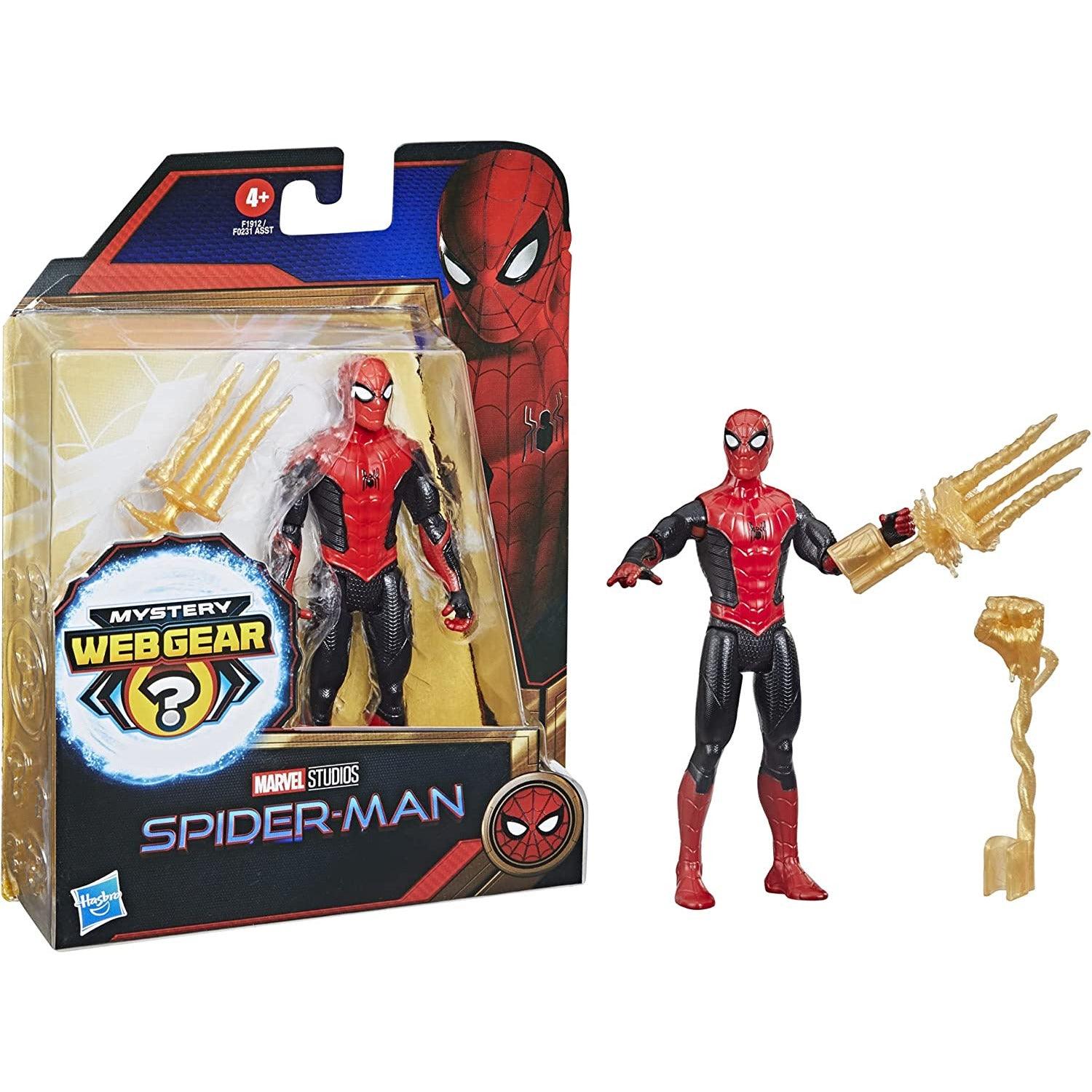 Hasbro Marvel Studios Mystery Web Gear Upgraded Black and Red Suit Action Figure - 6-Inch - BumbleToys - 5-7 Years, Action Figures, Avengers, Boys, Eagle Plus