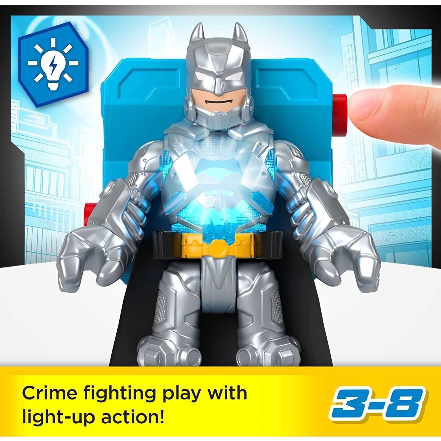 Imaginext DC Super Friends Batman Toys, Batman Battle Multipack, 9-Piece Figure Set with Light-Up for Pretend Play