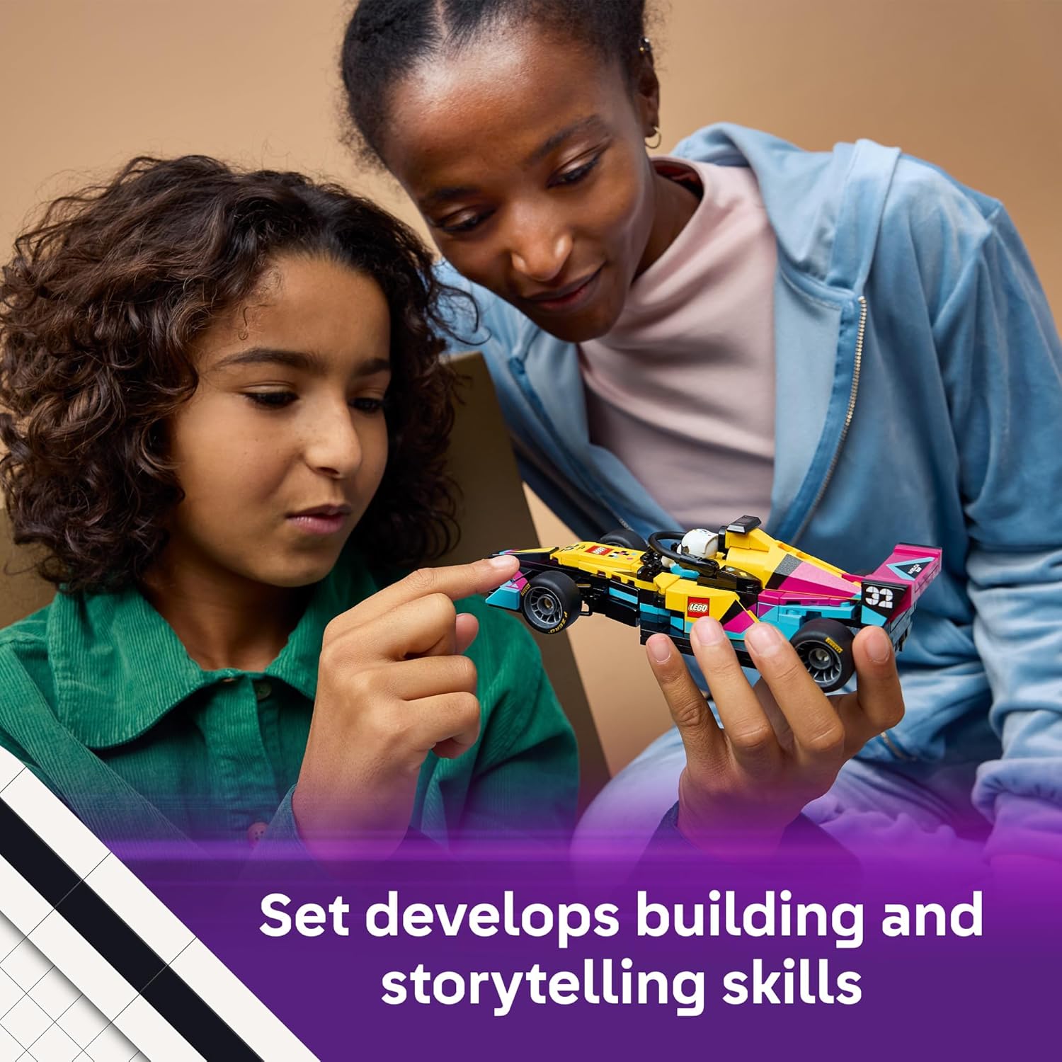 لعبة بناء سيارة سباق F1 ACADEMY من LEGO Speed Champions - سيارة سباق للعب التخيلي مع شخصية F1 ACADEMY مصغّرة - سيارة لعبة للعب والعرض للأولاد والبنات، الأعمار 10+ - فكرة هدية لأعياد الميلاد - 77258