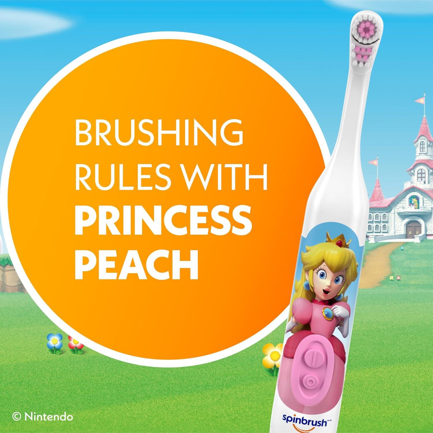 Spinbrush Princess Peach Kids Electric Battery Toothbrush