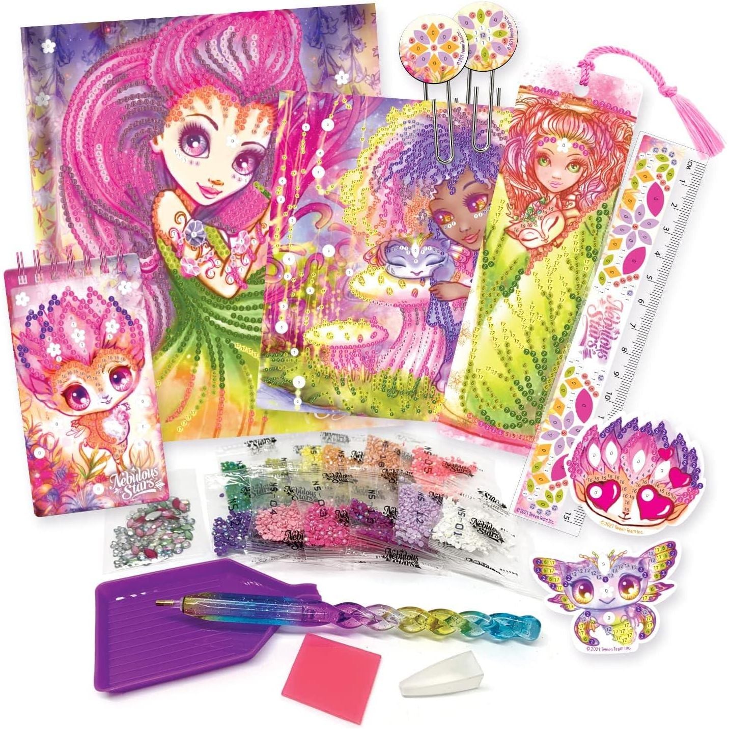 Nebulous Stars Petulia مجموعة قرطاسية إبداعية كاملة من حجر الراين