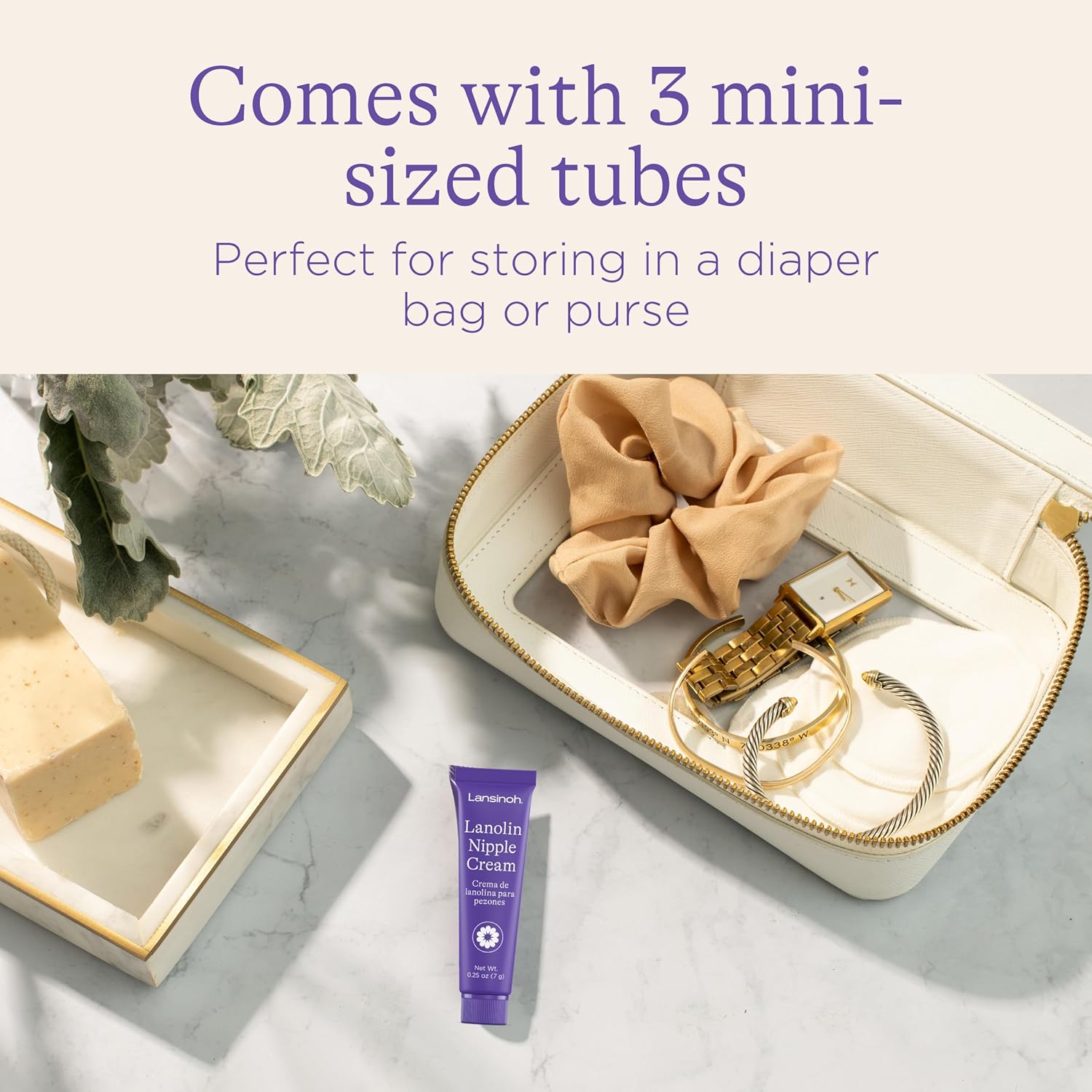 كريم لانولين للحلمات من لانسينوه، آمن للرضاعة الطبيعية، أساسيات الرضاعة الطبيعية، 3 أنابيب صغيرة، كل منها 0.25 أونصة