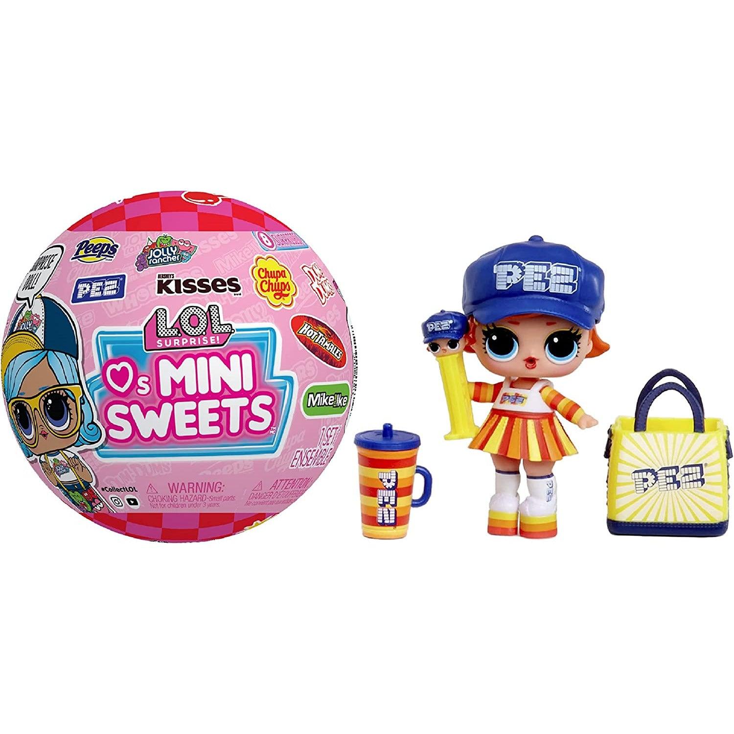 LOL Surprise Loves Mini Sweets Dolls with 8 Surprises in Paper Ball, Candy Theme, Accessories