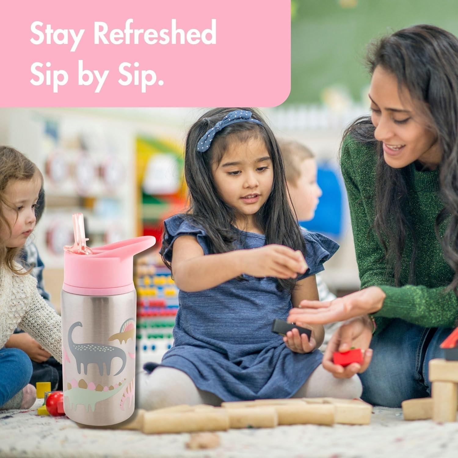 ستيفن جوزيف زجاجات مياه من الستانلس ستيل دينو