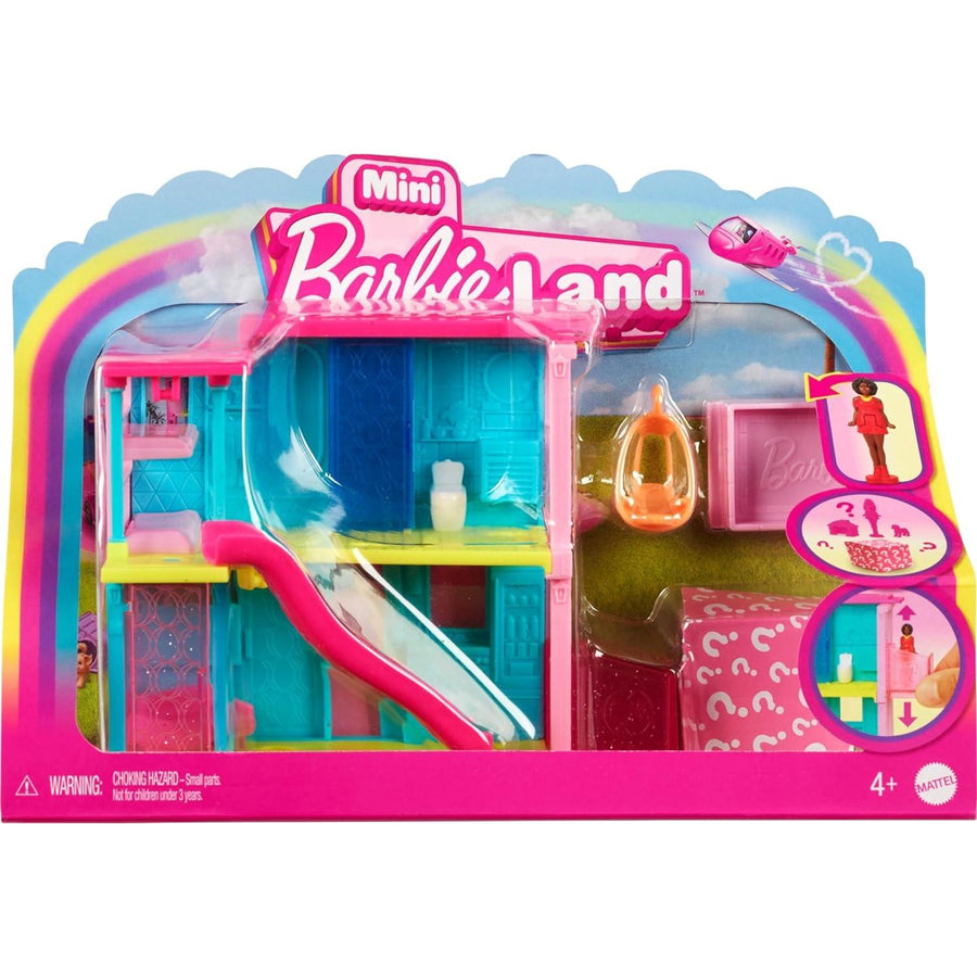 Barbie Mini BarbieLand Doll House Sets: Mini Dreamhouse with Surprise 1.5-inch Doll, Furniture & Accessories, Plus Elevator & Pool