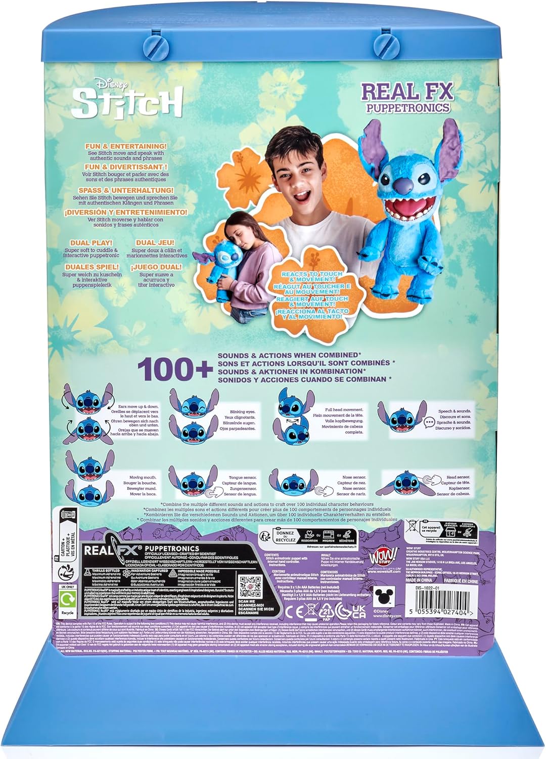 RealFX Disney Stitch Plush from Lilo & Stitch- 18