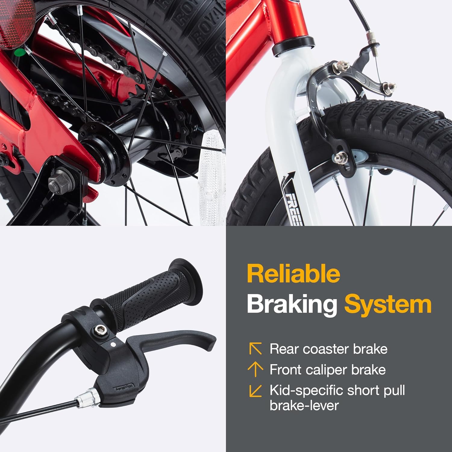 RoyalBaby Freestyle 12-Inch Kids Bicycle for Boys & Girls