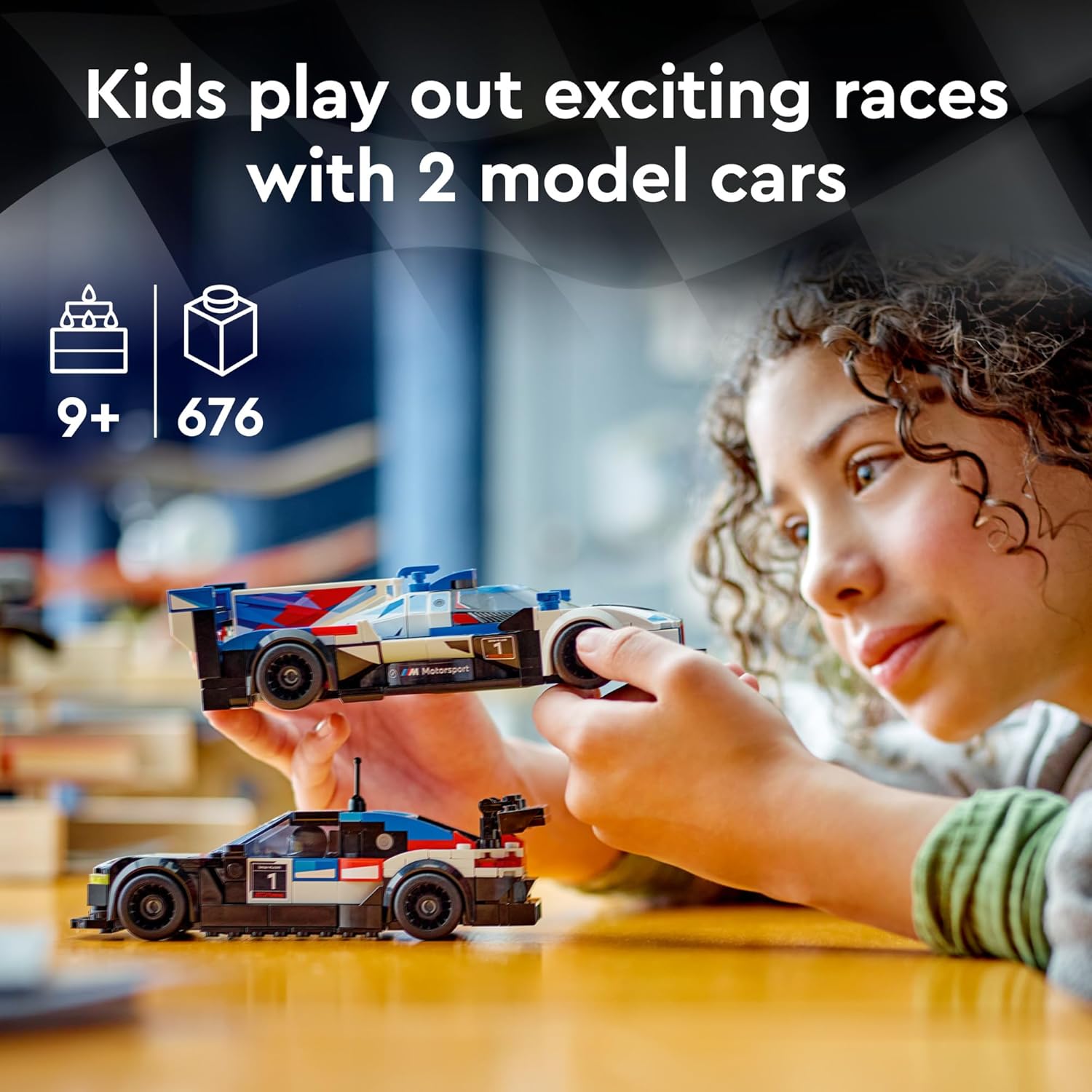 LEGO 76922 Speed Champions BMW M4 GT3 & BMW M Hybrid V8 Race Cars, BMW Toy for Kids with 2 Buildable Models and 2 Driver Minifigures