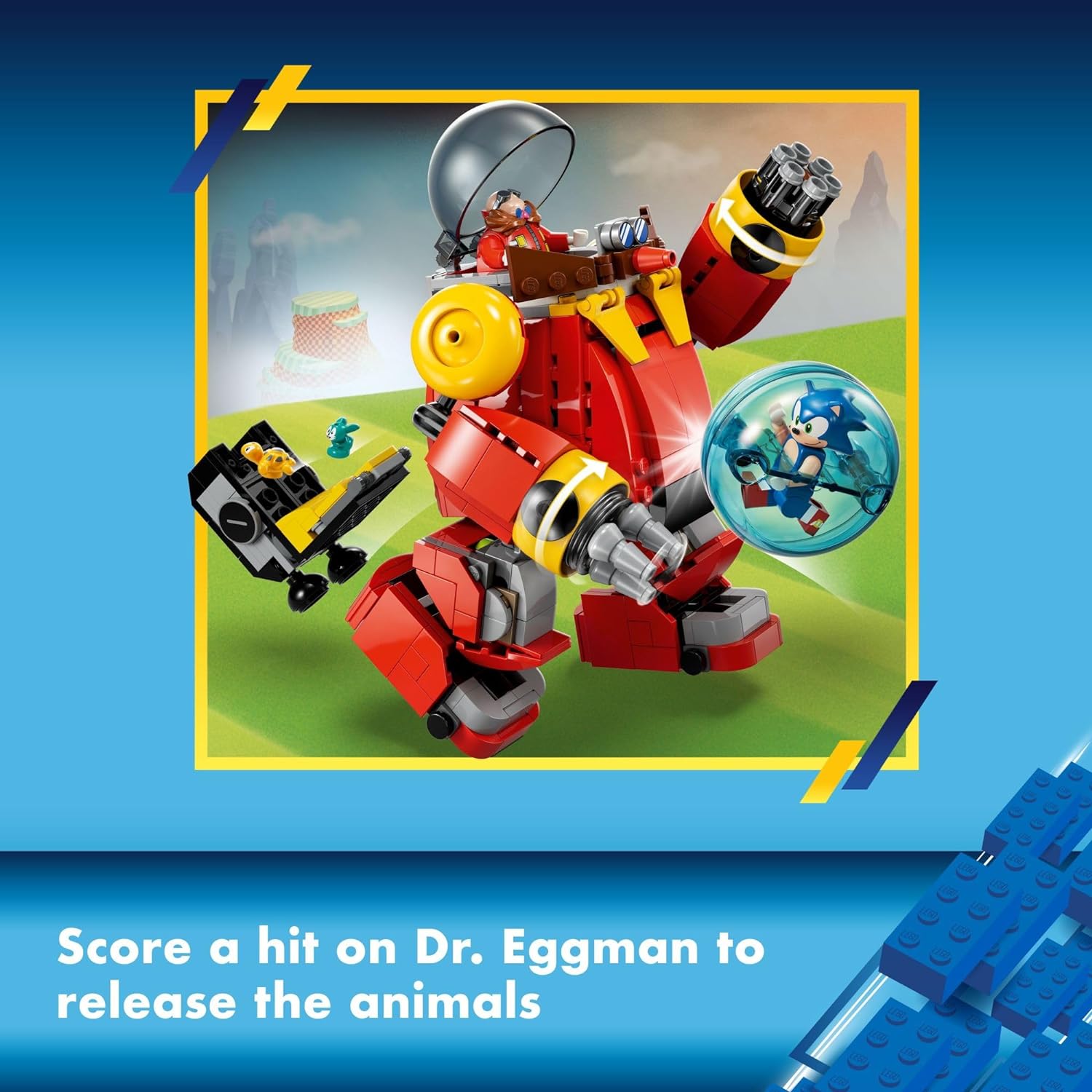 LEGO 76993 Sonic The Hedgehog Sonic vs. Dr. Eggman’s Death Egg Robot Building Toy for Sonic Fans and 8 Year Old Gamers, Includes Speed Sphere and Launcher Plus 6 Sonic Figures for Creative Role Play