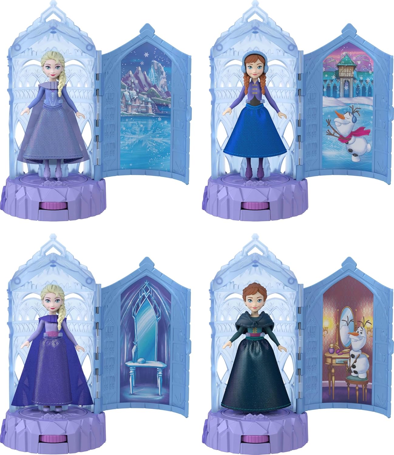 Mattel Disney Frozen Ice Castle Spin Surprise Toy Set
