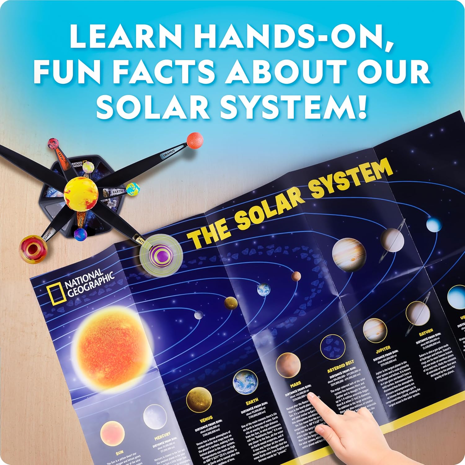 National Geographic Luminous 3D Solar System Model Kit for Children