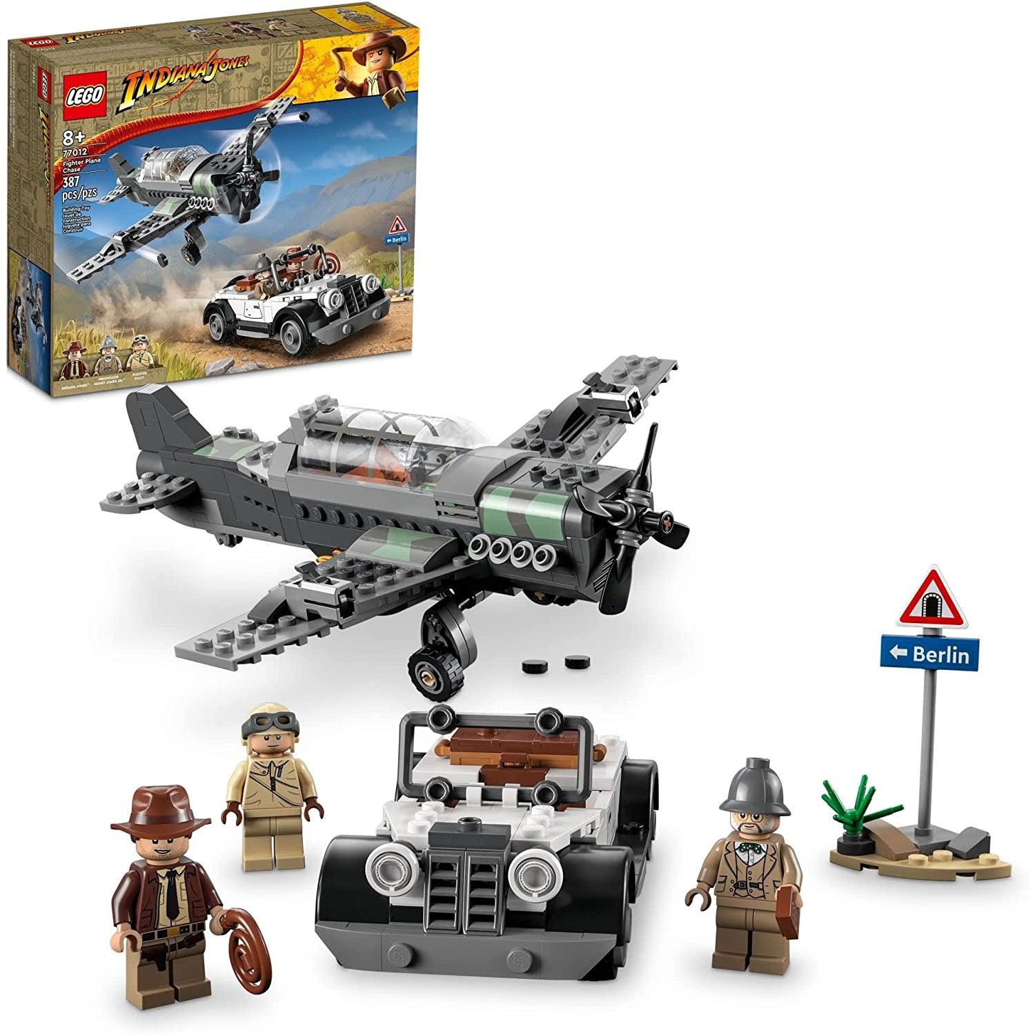 LEGO Indiana Jones and the Last Crusade Fighter Plane Chase Building Set 77012 , Featuring a Buildable Car and Airplane Toy, 3 Minifigures Including Indiana Jones, Birthday Gift for Kids 8-12 Years Old