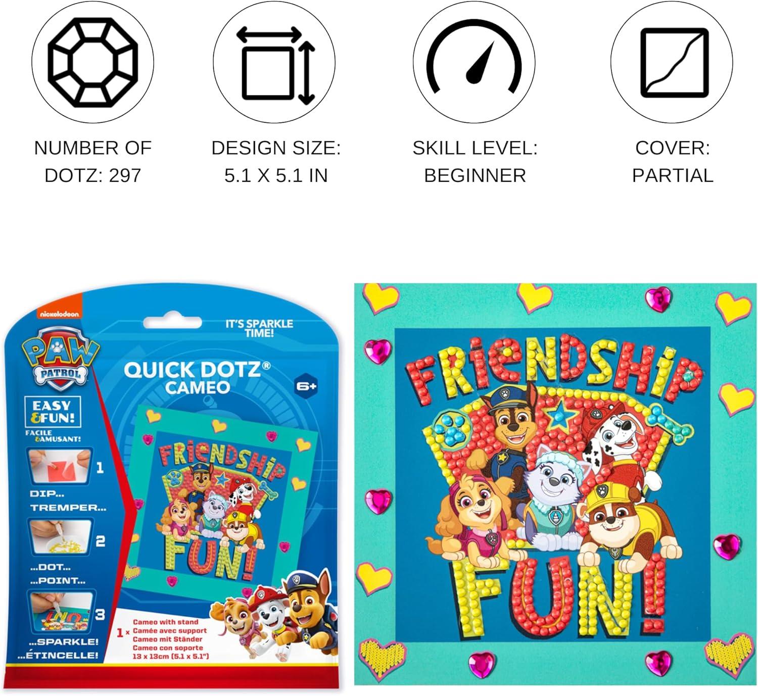 مجموعة فنية من الماس من سيمبلي دوتز مقاس 5.1 بوصة × 5.1 بوصة - صداقة باو باترول