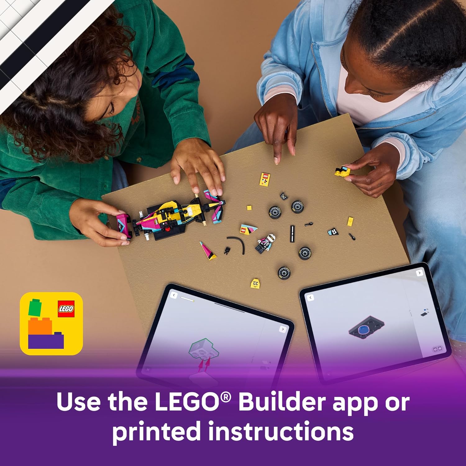 لعبة بناء سيارة سباق F1 ACADEMY من LEGO Speed Champions - سيارة سباق للعب التخيلي مع شخصية F1 ACADEMY مصغّرة - سيارة لعبة للعب والعرض للأولاد والبنات، الأعمار 10+ - فكرة هدية لأعياد الميلاد - 77258