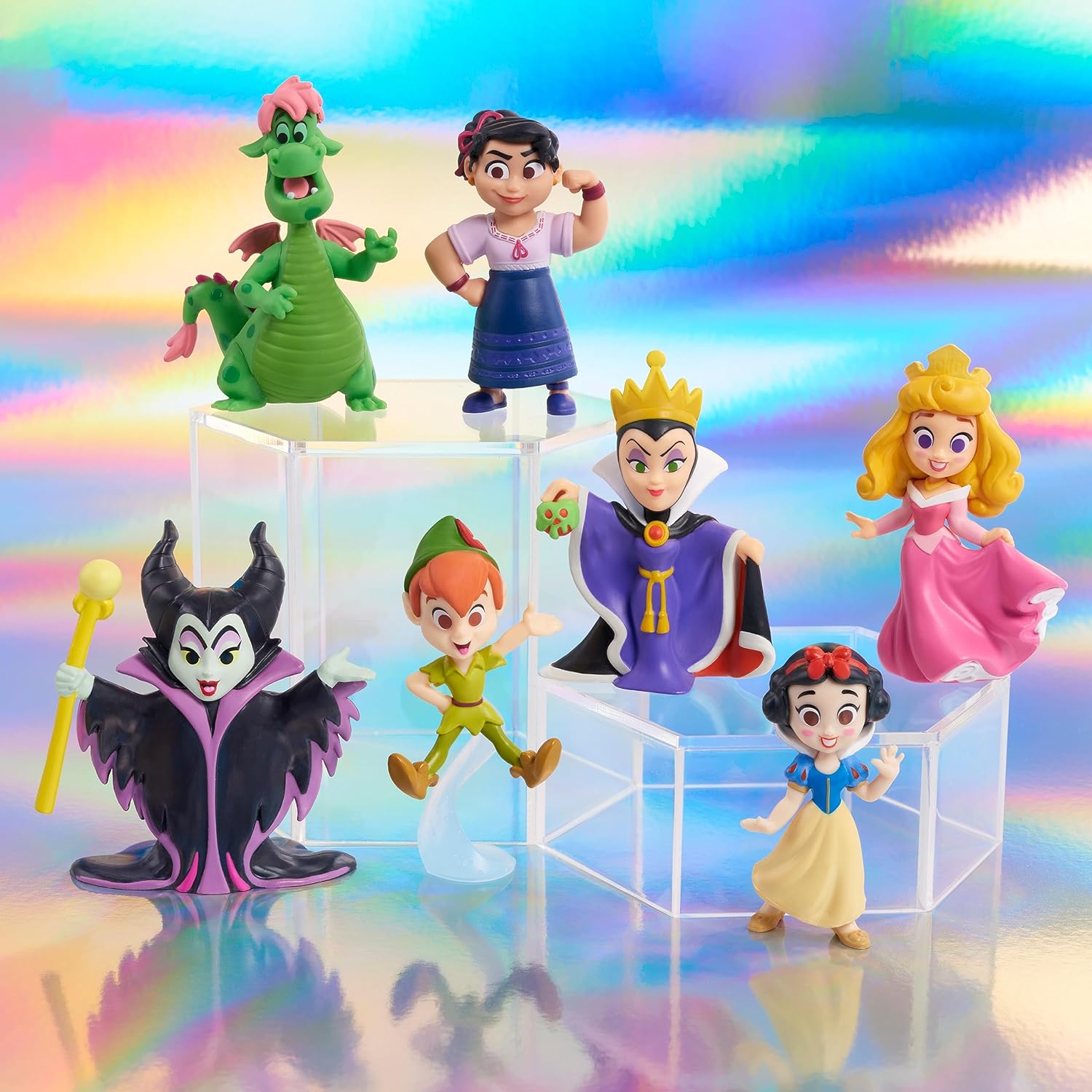 Disney 100 Years of Enchantment Celebration Collection Limited Edition 7-piece Figure Pack, Officially Licensed Kids Toys for Ages 3