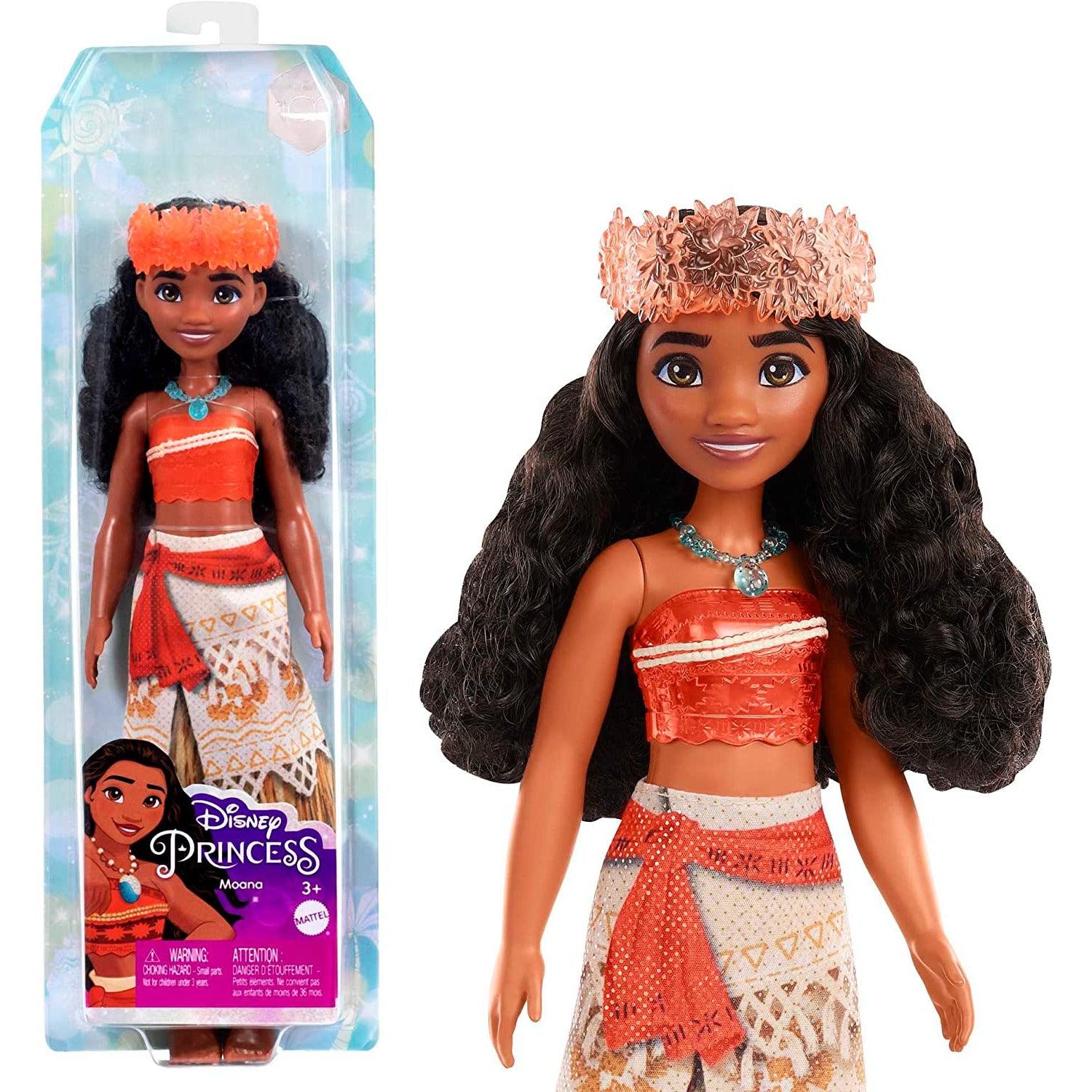 Mattel Disney Princess Moana Fashion Doll, Sparkling Look with Brown Hair, Brown Eyes & Hair Accessory - BumbleToys - 5-7 Years, Boys, Disney Princess, Fashion Dolls & Accessories, Girls, Mattel, Pre-Order