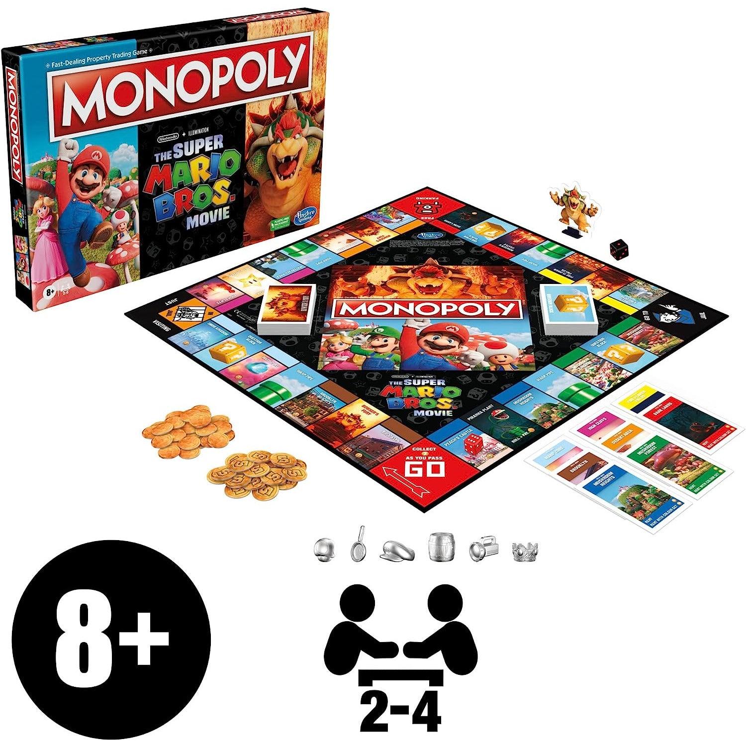 Monopoly The Super Mario Bros. Movie Edition Kids Board Game - 2-6 Players