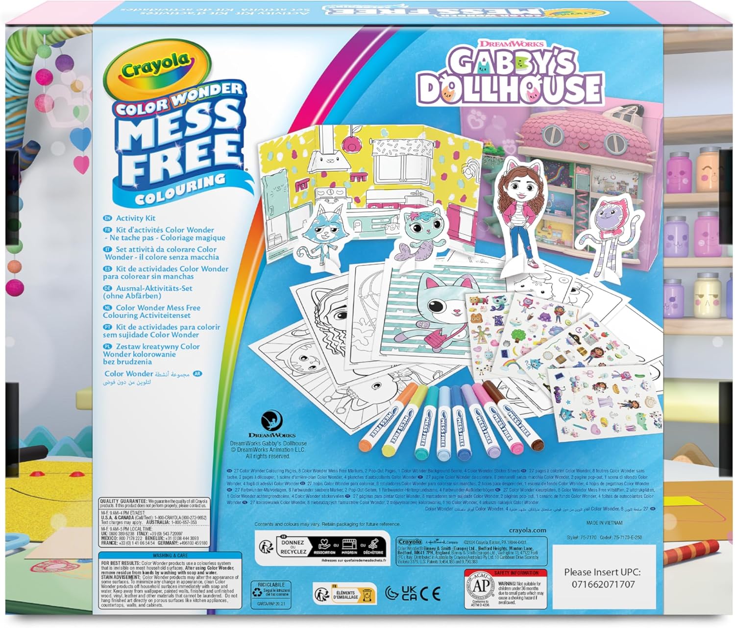 CRAYOLA Color Wonder Activity Kit Gabby's Dollhouse | Mess Free Colouring Fun | Includes 40+ Pieces | Ages 3+