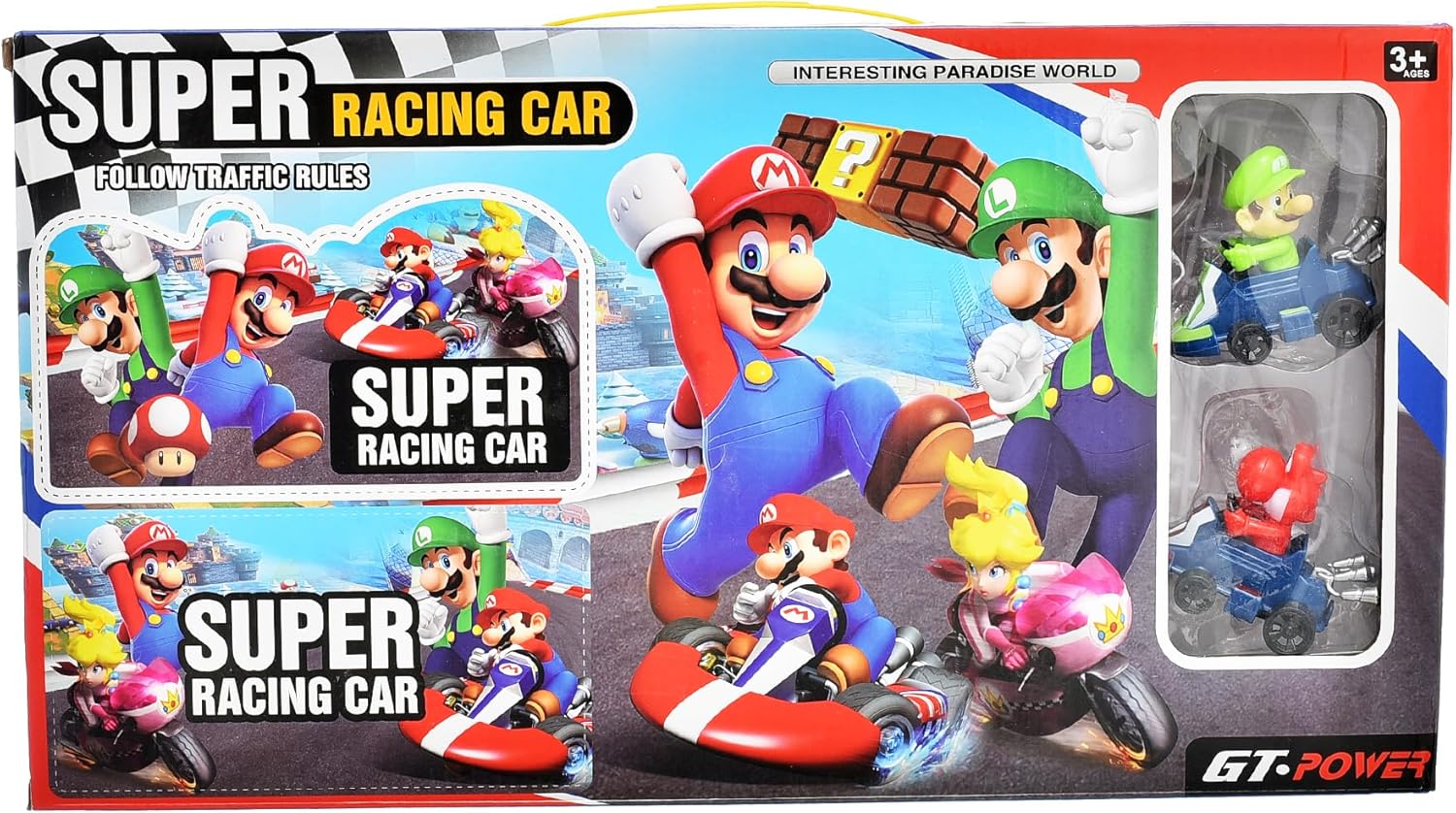 Super Mario Racing Car Parking Lot Play Set