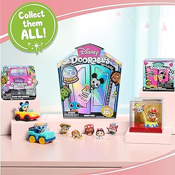 Disney Doorables Just Play New Up Collector Pack, Collectible Blind Bag Figures, Kids Toys for Ages 5 Up