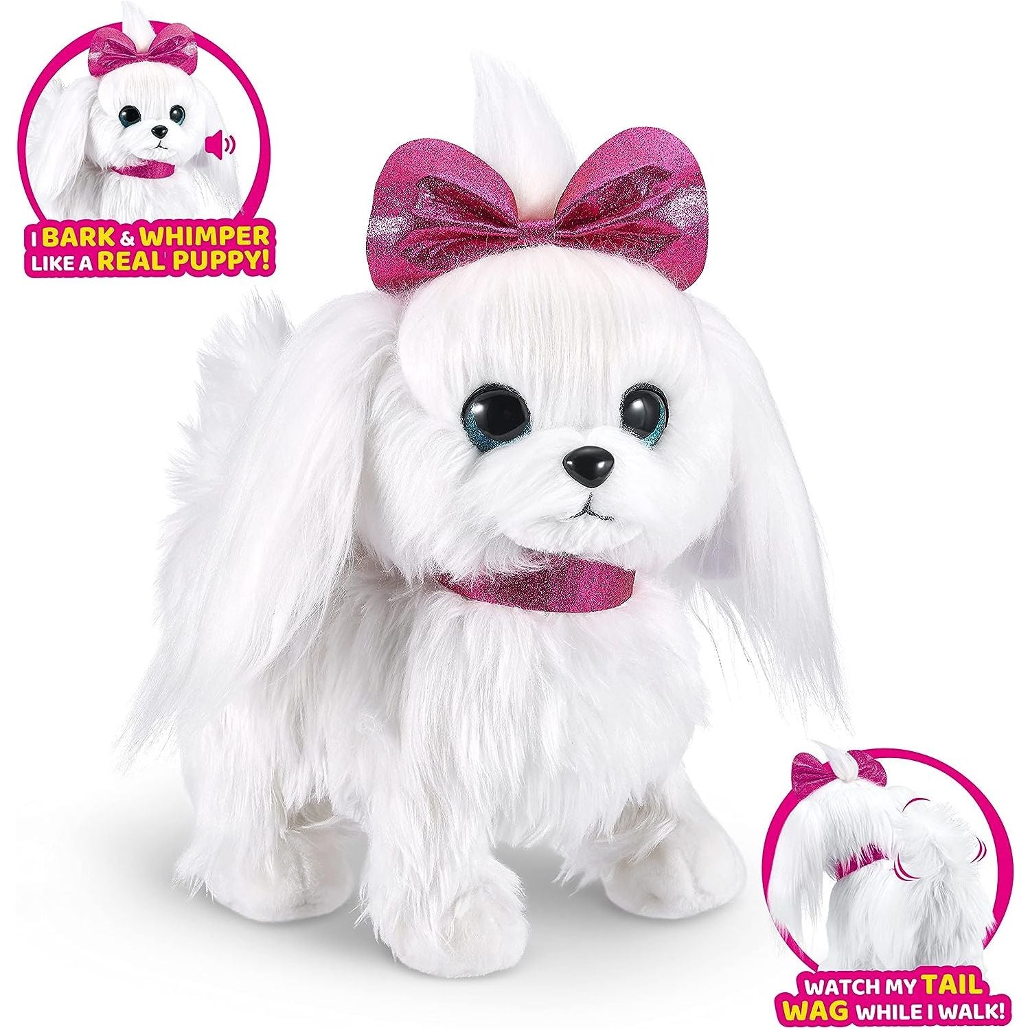 Zuru Pets Alive Lil' Paw The Walking Puppy Interactive Dog That Walk, Waggle, and Barks, Interactive Plush Pet