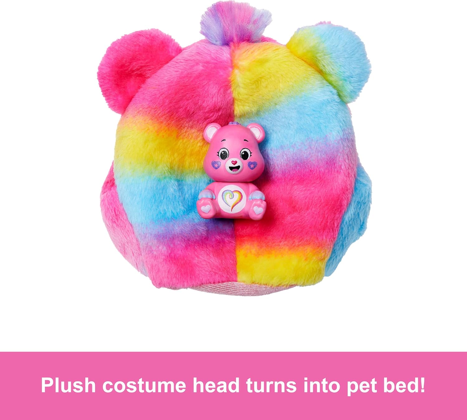 Barbie Cutie Reveal Care Bears Doll & Accessories, Series 2 Togetherness Bear with 10 Surprises Including Color Change & Mini Bear