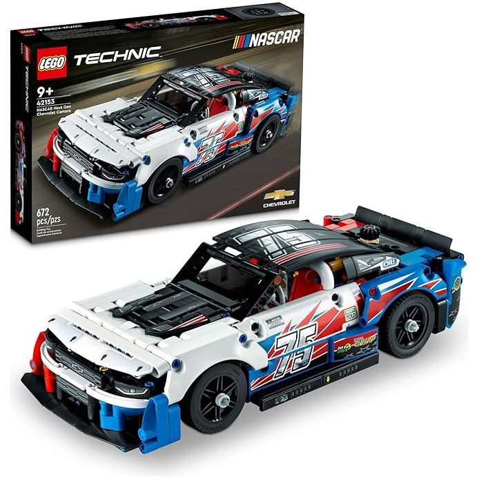 مجموعة بناء LEGO 42153 Technic NASCAR Next Gen شيفروليه كامارو ZL1 - نموذج سيارة ولعبة سباق سيارات مصممة بشكل أصلي، عرض سيارة سباق قابلة للتجميع للأولاد والبنات والمراهقين