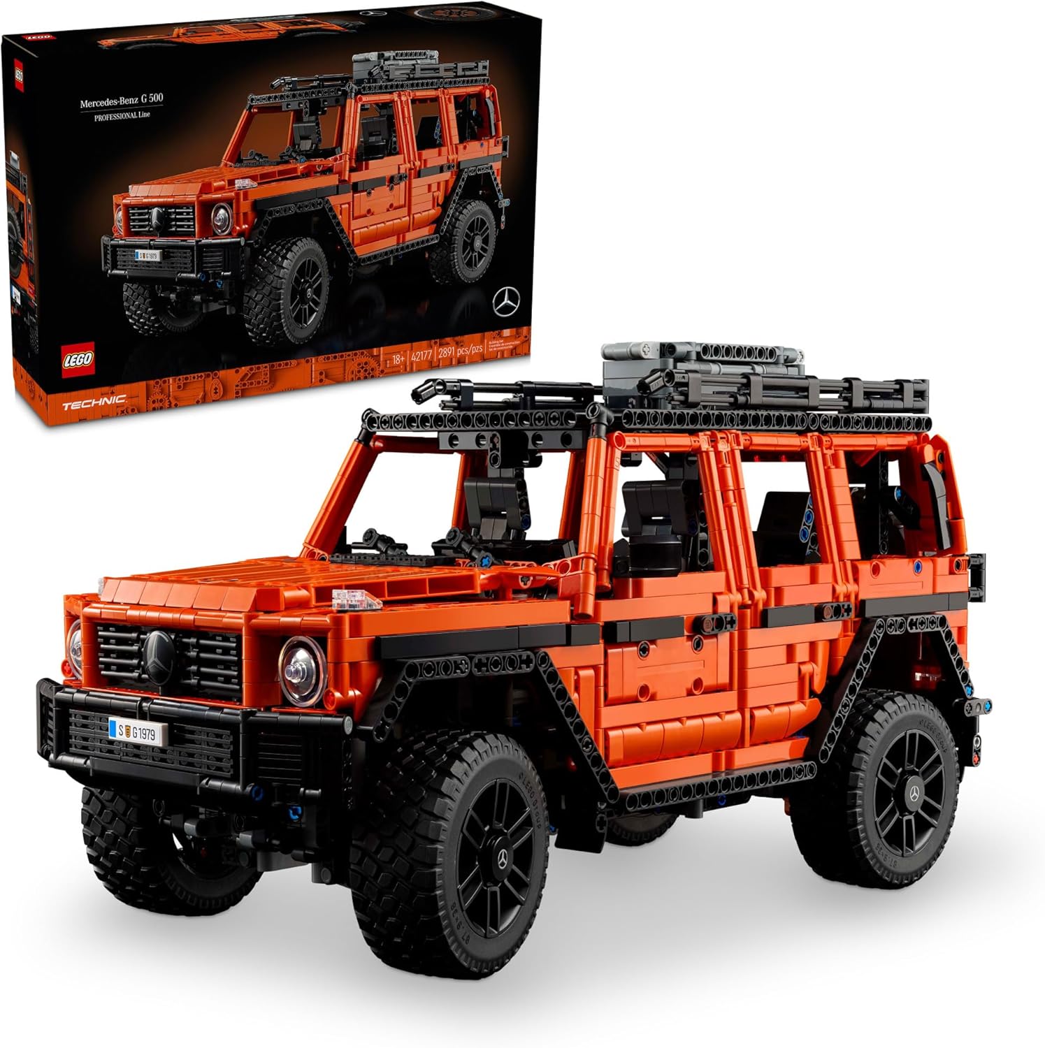 LEGO 42177 Technic Mercedes-Benz G 500 Professional Line Car Building Set, G-Wagon Model Car Gift for Adults, 4X4 and Off-Road Vehicle, Mercedes-Benz Collectibles and Merchandise,