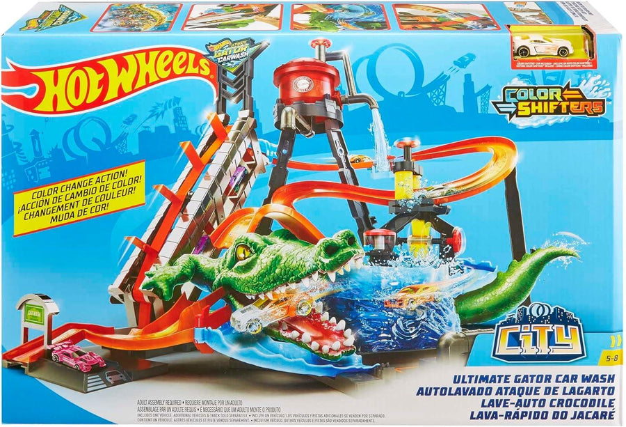 Hot Wheels City Car Wash and Giant Gator