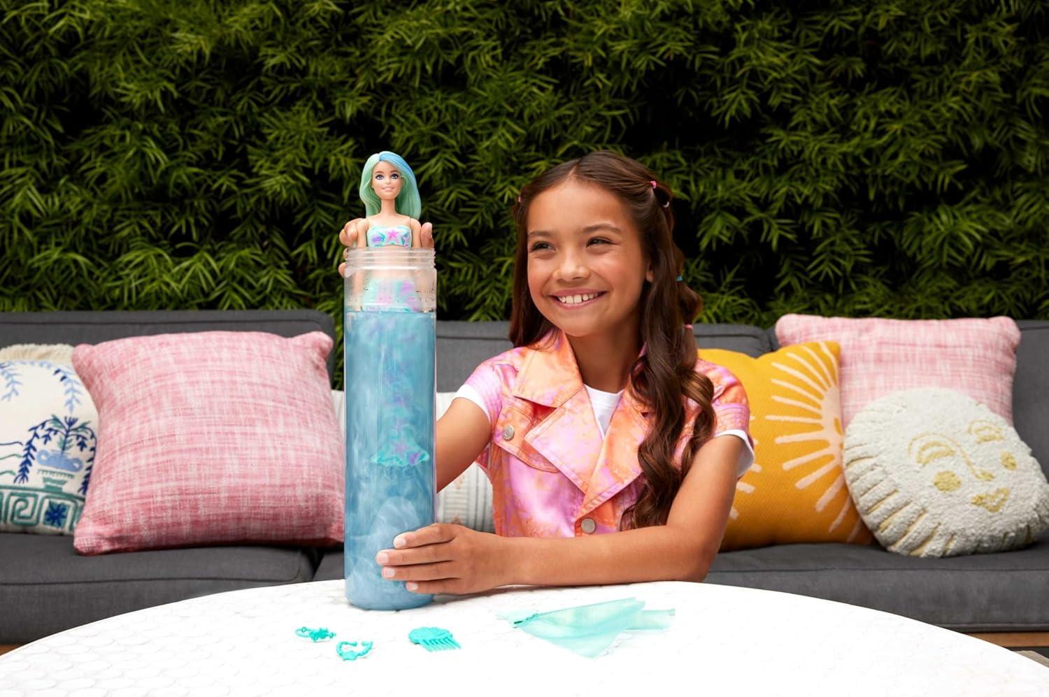 Barbie Color Reveal Deep Sea Mermaids - inspired Series Doll & Accessories With 6 Surprises, Color-Change Bodice