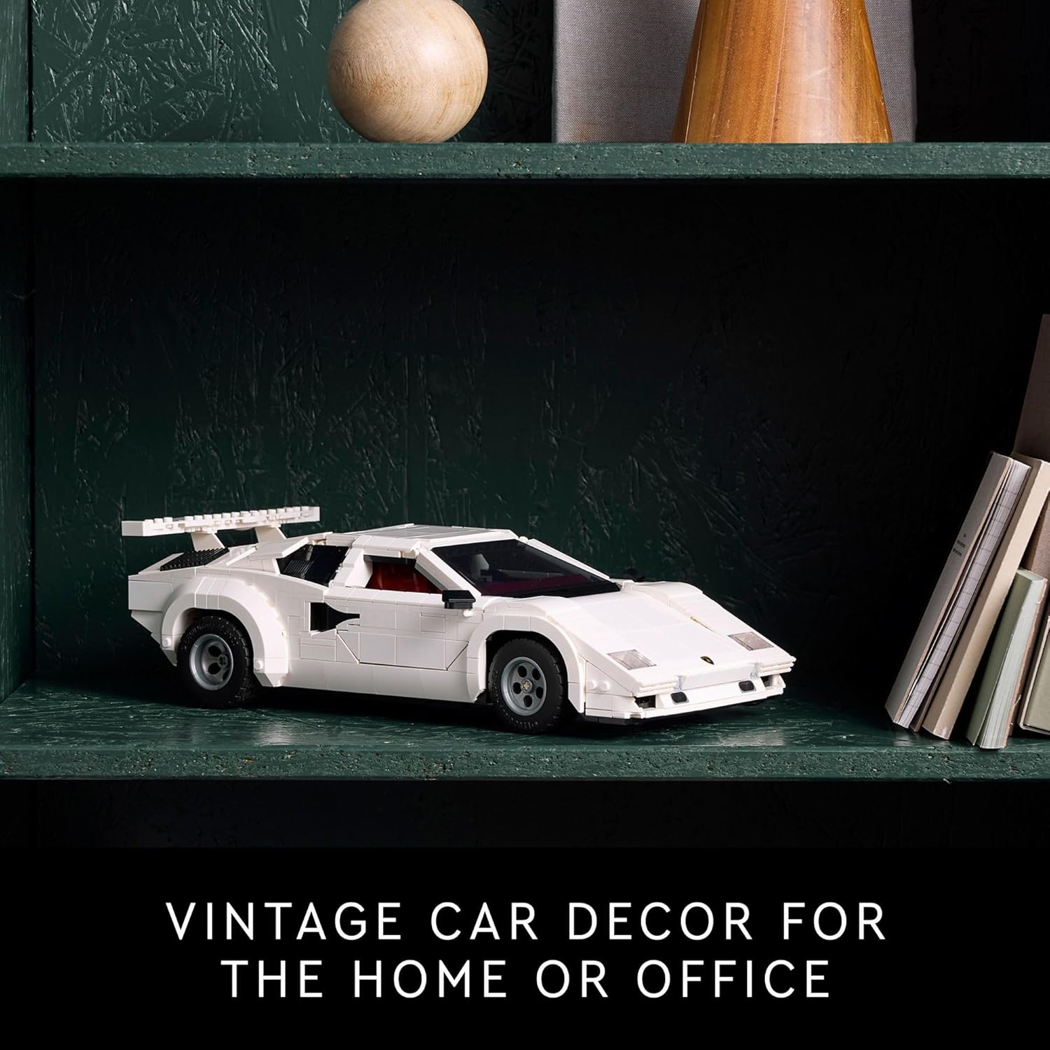 LEGO Icons Lamborghini Countach 5000 Quattrovalvole Model Car Kit - Collectible Building Set for Adults, Ages 18+ - Detailed Lamborghini Car Kit with Scissor Doors, V12 Engine, and More - 10337